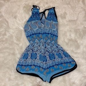 5/$25 Pretty little blue romper